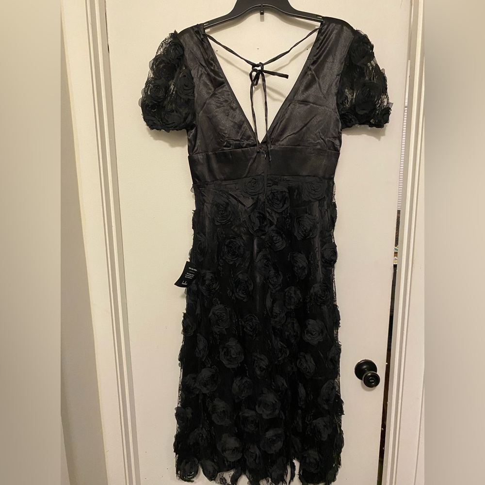 Elegant Black Floral Dress